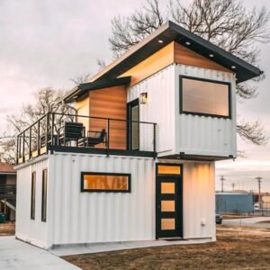 Duplex 3bhk Prefabricated Tiny House Fully Furnished, Rooftop Deck, Portable Container House for Family